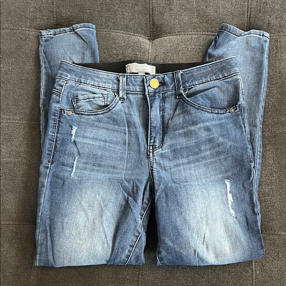 Wit & Wisdom Absolution Distressed Blue Skinny Jeans